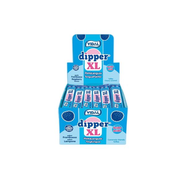 Vidal dipper xl frambuesa 100 unidades