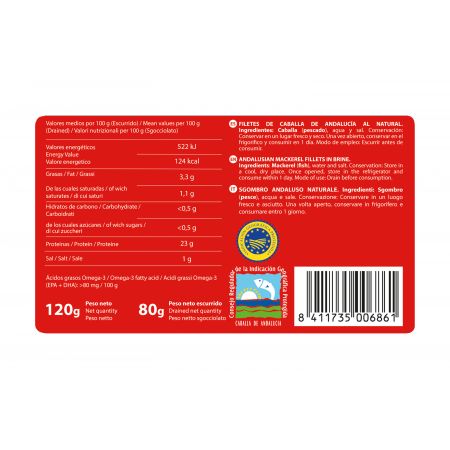 FILETES DE CABALLA AL NATURAL TEJERO RR-125