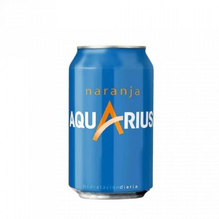 Aquarius lata 33cl naranja