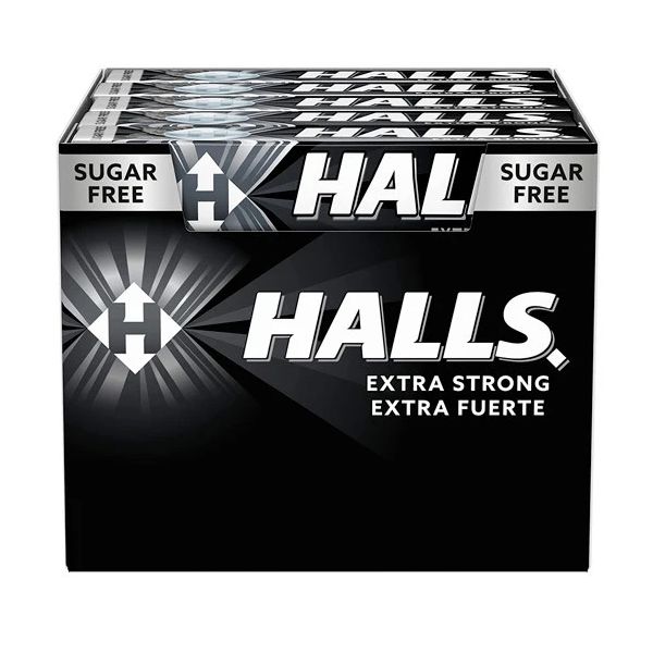 Halls caramelos extra fuerte sin azúcar 20 unidades