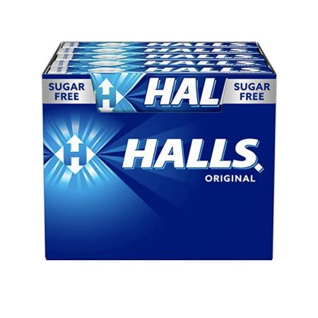 Halls caramelos menta sin azúcar 20 unidades