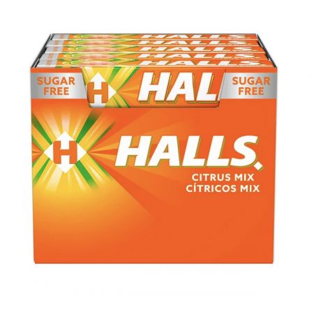 Halls caramelos vita c surtidos sin azúcar 20 unidades