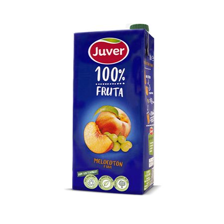 Zumo juver melocotón-uva brick 1L