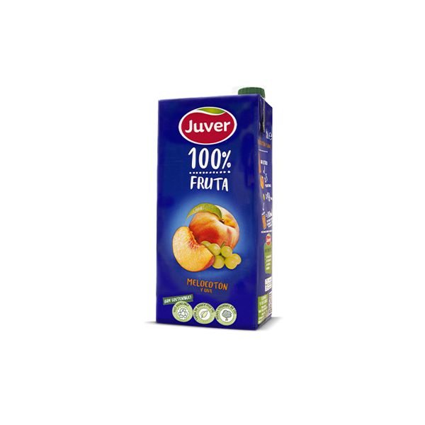 Zumo juver melocotón-uva brick 1L