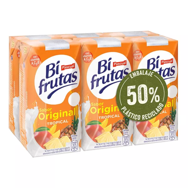 Pascual Bifrutas tropical 6 unidades 200ML
