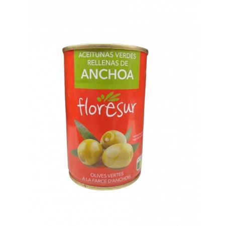 Aceituna con anchoa lata 130 gramos. Floresur