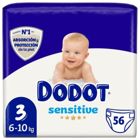Dodot Sensitive T3 6-10KG 56 unidades