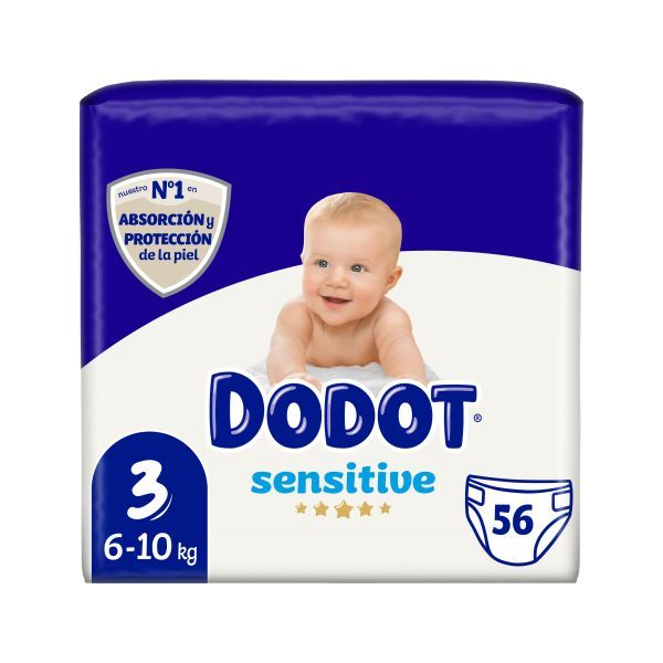 Dodot Sensitive T3 6-10KG 56 unidades