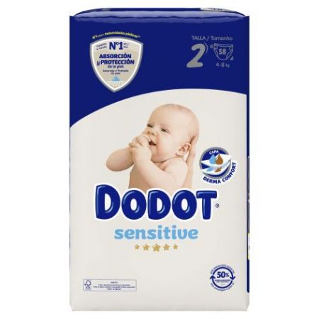 Pañal Dodot Sensitive T2 58 unidades