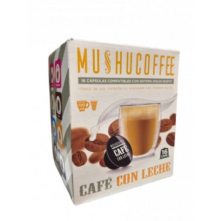 Café Mushucoffee Con Leche 16 Cap
