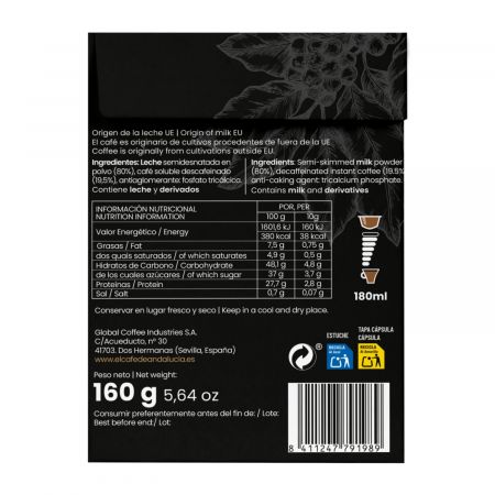 Café Catanambu Descafeinado con leche 16 Cap