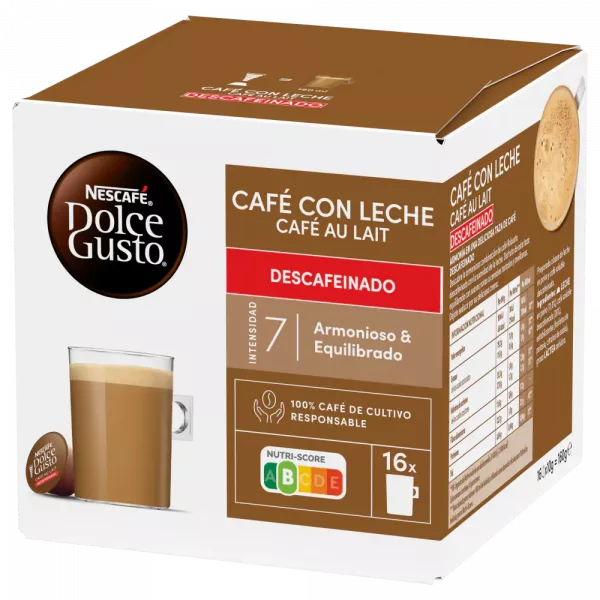 Nescafé Café con leche descafeinado Dolce Gusto 16 Cap