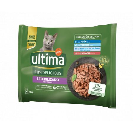 Alimento Gato Ultima Fit&Del Pescado 4x85g