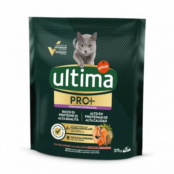 Alimento Gato Ultima Pro+Est Salmón 375g