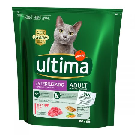 Alimento Gato Ultima Esterilizad Buey 800g
