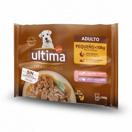 Alimento Perro Ultima Salmón/Pavo 4x100g