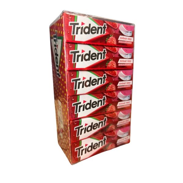 Trident chicle fresa lámina 24 unidades