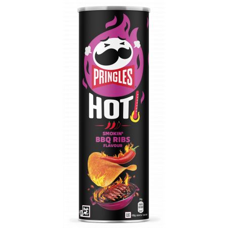 Patatas Pringles Hot BBQ Ribs 160g