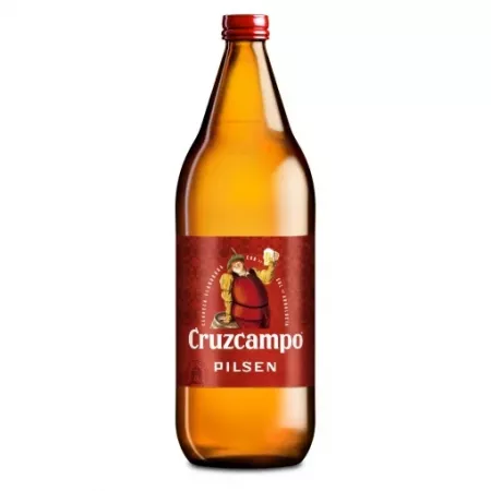 Cerveza Cruzcampo tapón rosca, 1L