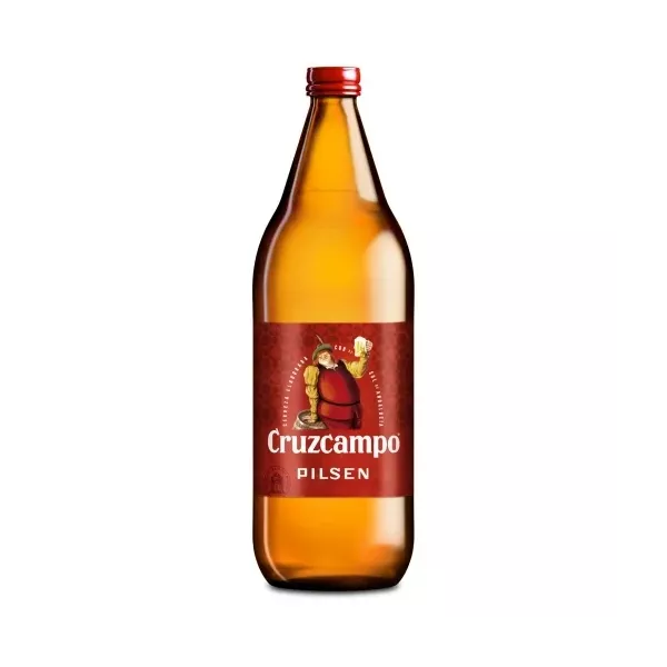 Cerveza Cruzcampo tapón rosca, 1L