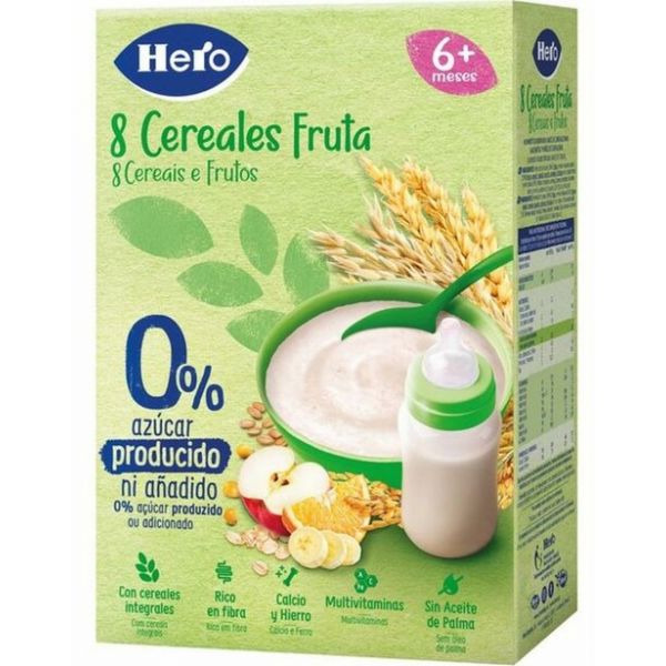 Hero Baby Papillas 8 cereales con frutas 500g