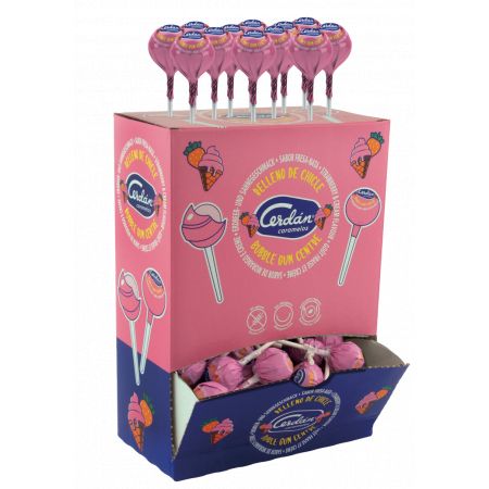 Cerdan Chupa Chicle fresa y nata 100 unidades