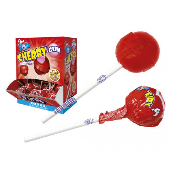 Fini Pop Cereza Chicle 100 unidades