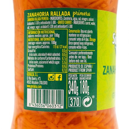 ZANAHORIA RALLADA SABORALSA 345GR