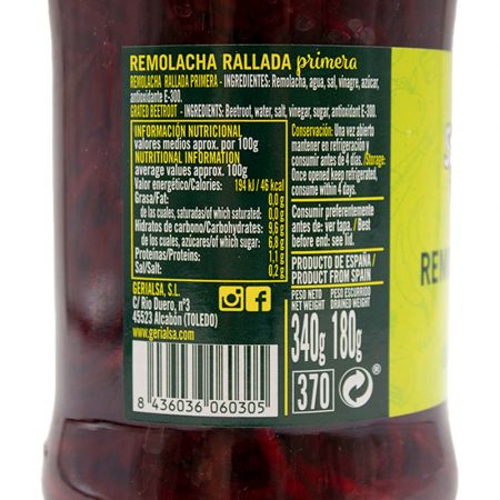 REMOLACHA RALLADA SABORALSA 345GR