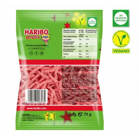 Haribo Spaguetti fresa pica 75 gramos