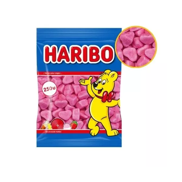 Haribo Corazón Soft Pica 250 unidades Rosa