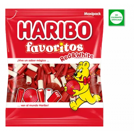 Haribo Maxipack Fav red&white 1KG
