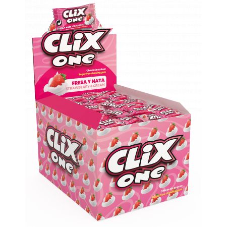 Fleer Clix One Fresa/Nata 150 unidades