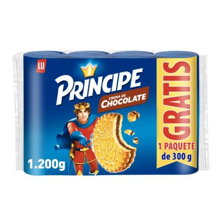 Galletas Principe Rellena Chocolate Pack 4x300 gramos