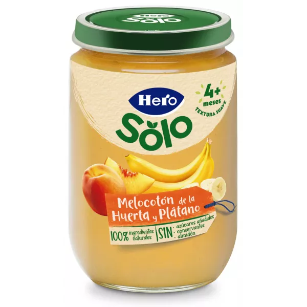 Hero Baby Potito melocotón y plátano 190g