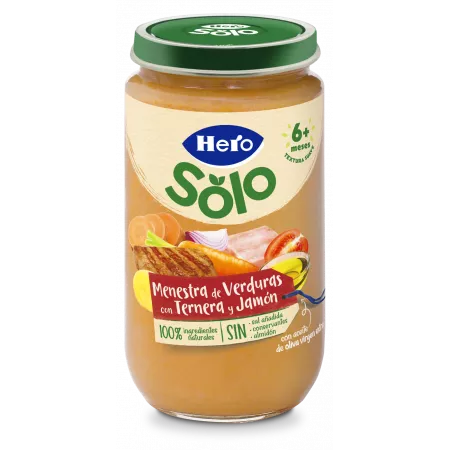 Hero Baby Potito jamón, ternera y verduras 250g