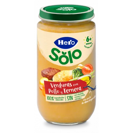 Hero Baby Potito pollo, ternera y verduras 235g