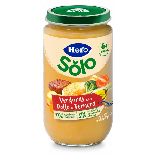 Hero Baby Potito pollo, ternera y verduras 235g