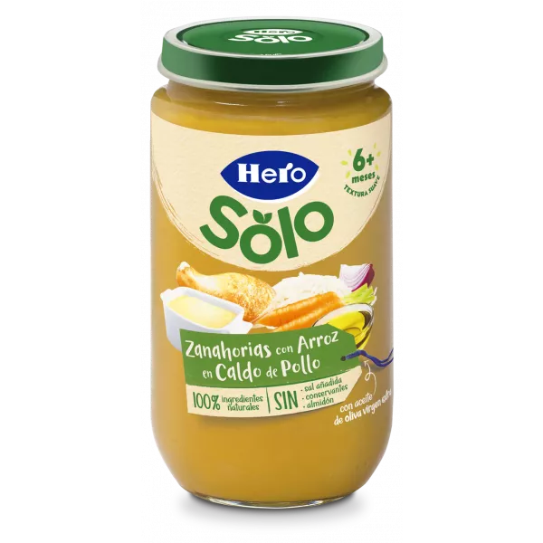 Hero Baby Potito Zanahorias con arroz 235g