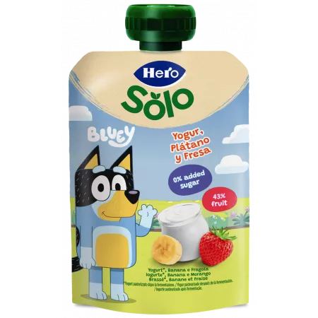 Yogur Hero Baby plátano y fresa 100g