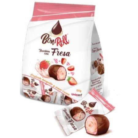 Bon Roll Crema Fresa 100G