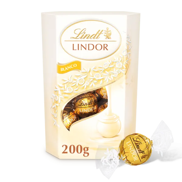 Lindt Bombon Lindor Cornet Bco 200g