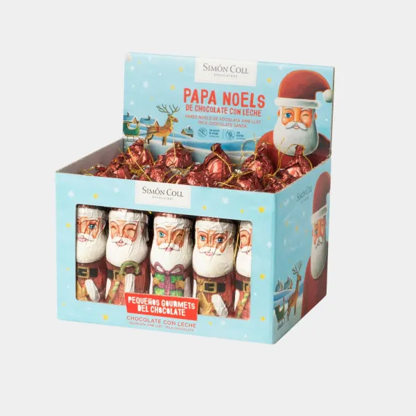 Simon Coll Papa Noel Pequeño Chocolate con hilo 25Gx20 unidades