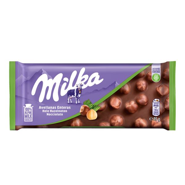 Chocolate Milka Avellanas Enteras 95G