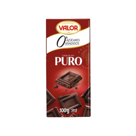 Valor Chocolate Puro Sin Azúcar 100G
