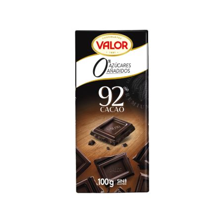 Valor Chocolate Negro 92% Sin Azúcar 100G