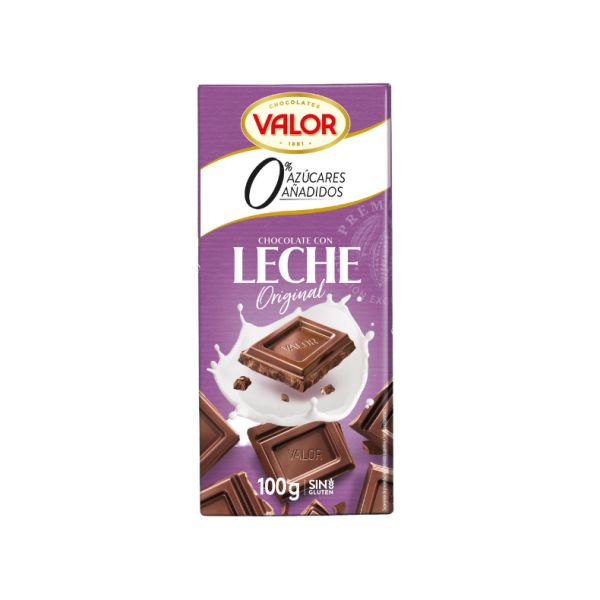 Valor Chocolate Con Leche Sin Azúcar 100G