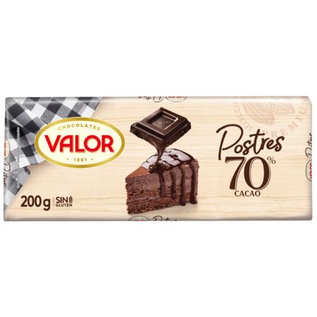 Valor Chocolate Negro 70% Postres 200G