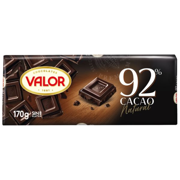 Valor Chocolate Negro 92 % 170G