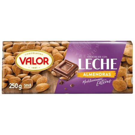 Valor Chocolate Con Leche Almendras 250G